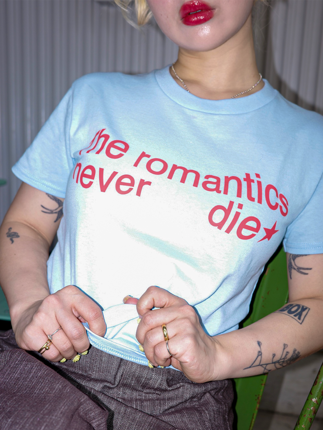 romantic tee (blue)