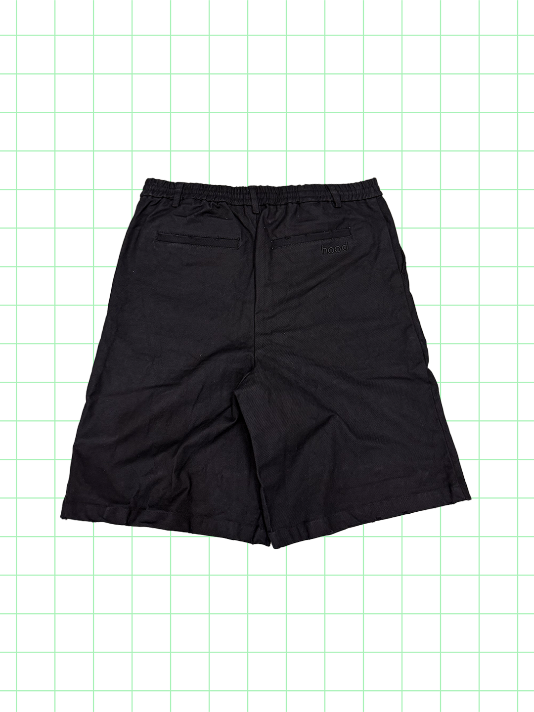 damage baggy shorts(black)