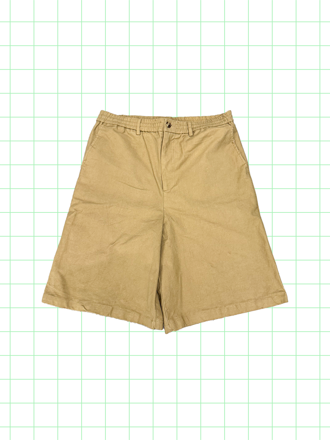 damage baggy shorts(beige)