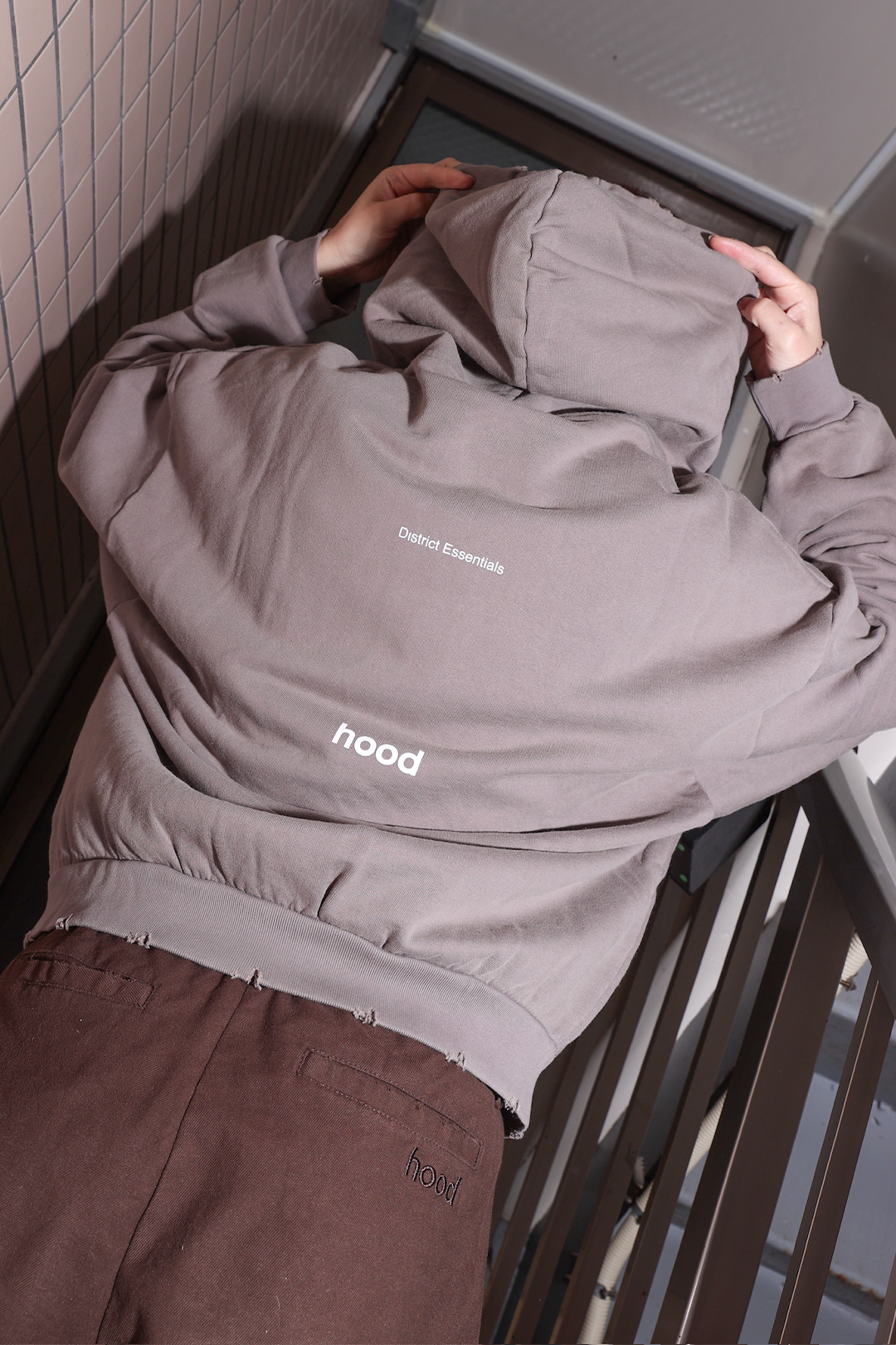 hood hoodie(charcoal gray)