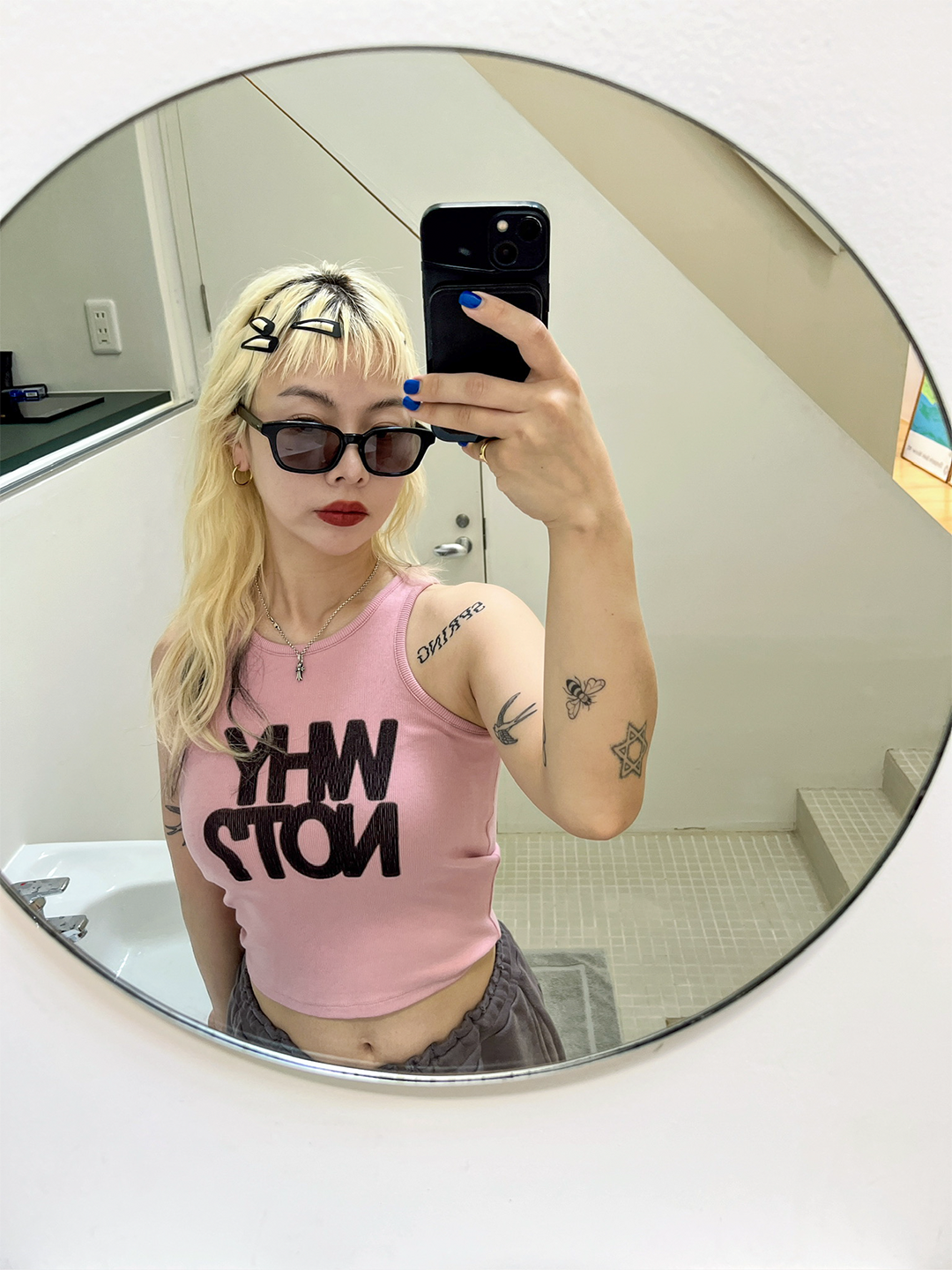 WHY NOT？ tank top (pink)