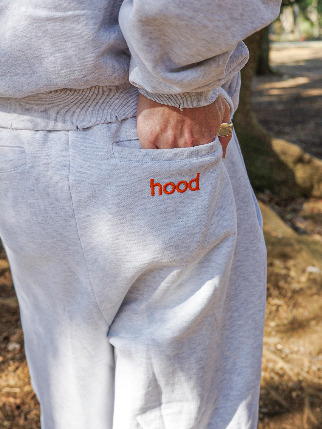 hood sweat pants(gray)