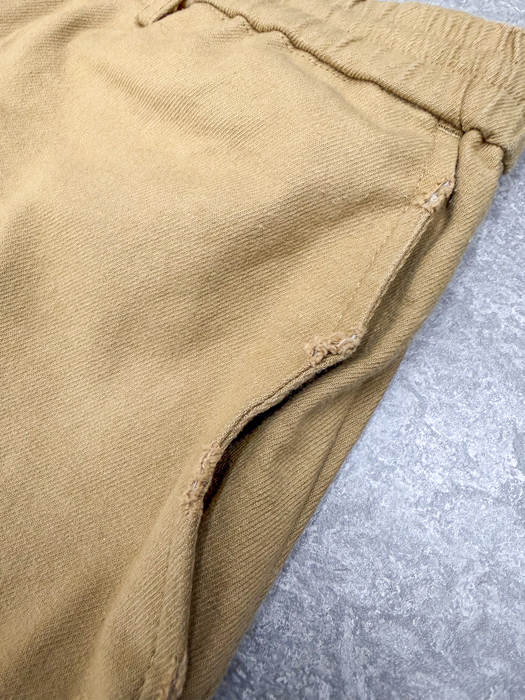 damage baggy shorts(beige)