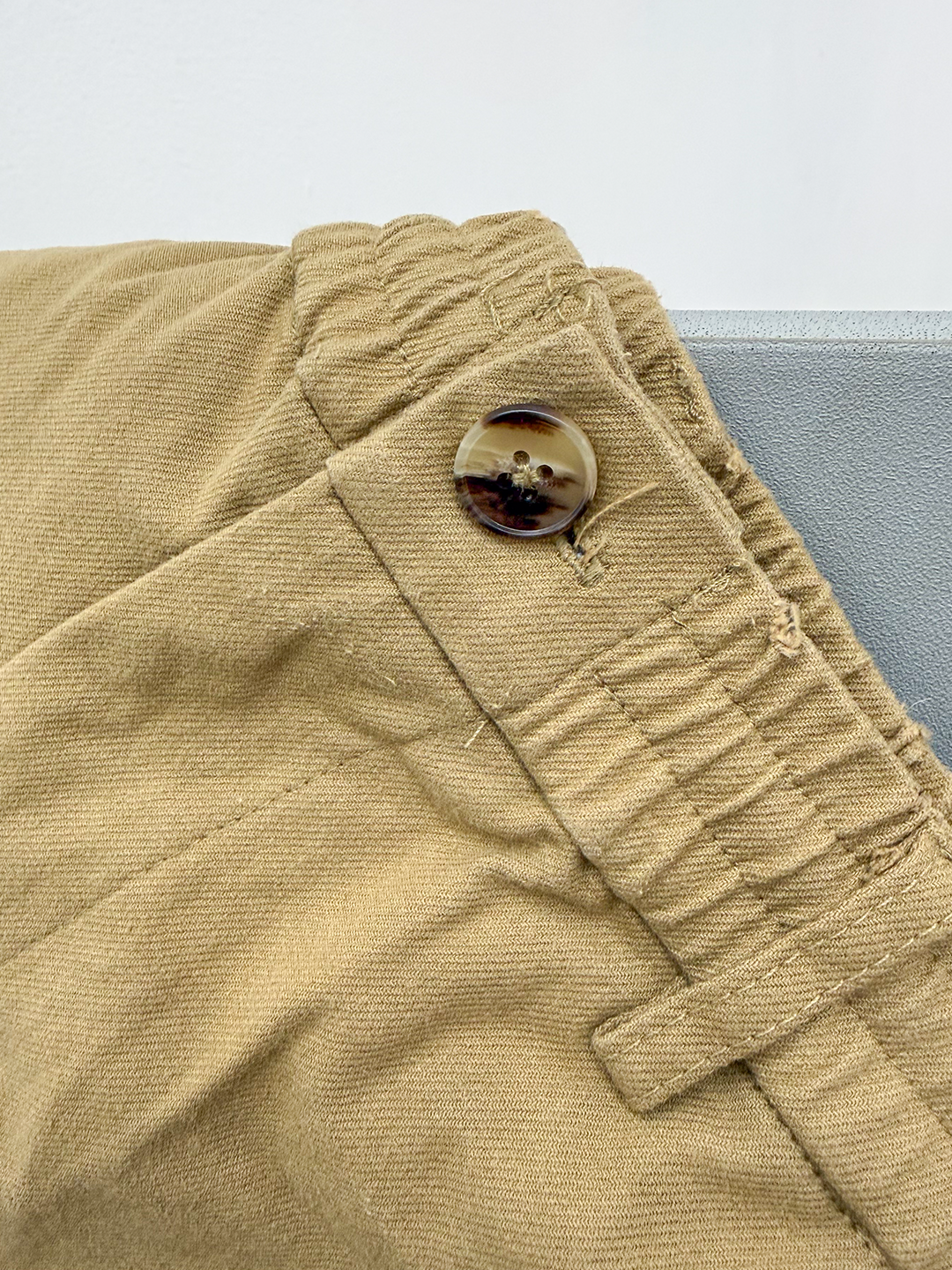 damage baggy shorts(beige)