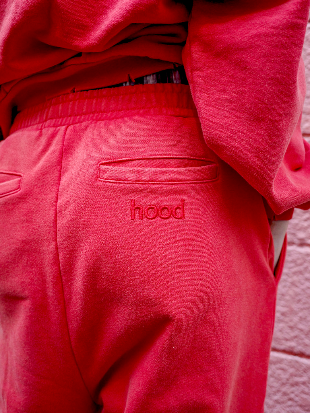 hood sweat pants(red)