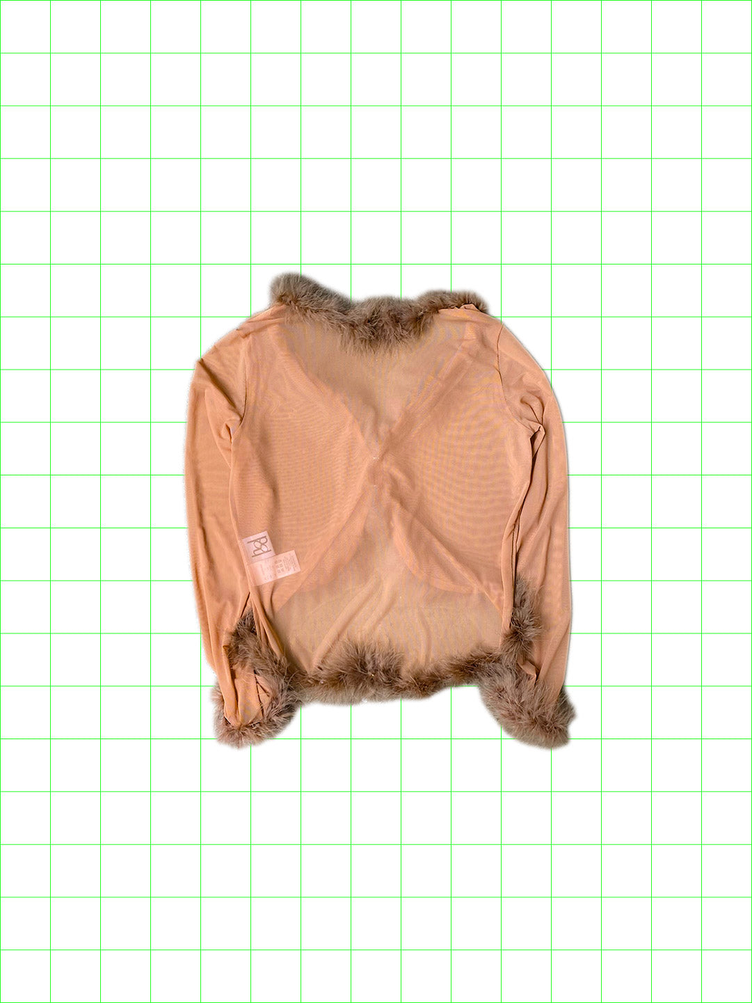 sheer feather cardigan -brown-