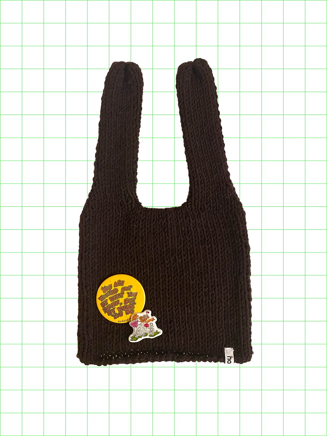Weird knot beanie(brown/normal)