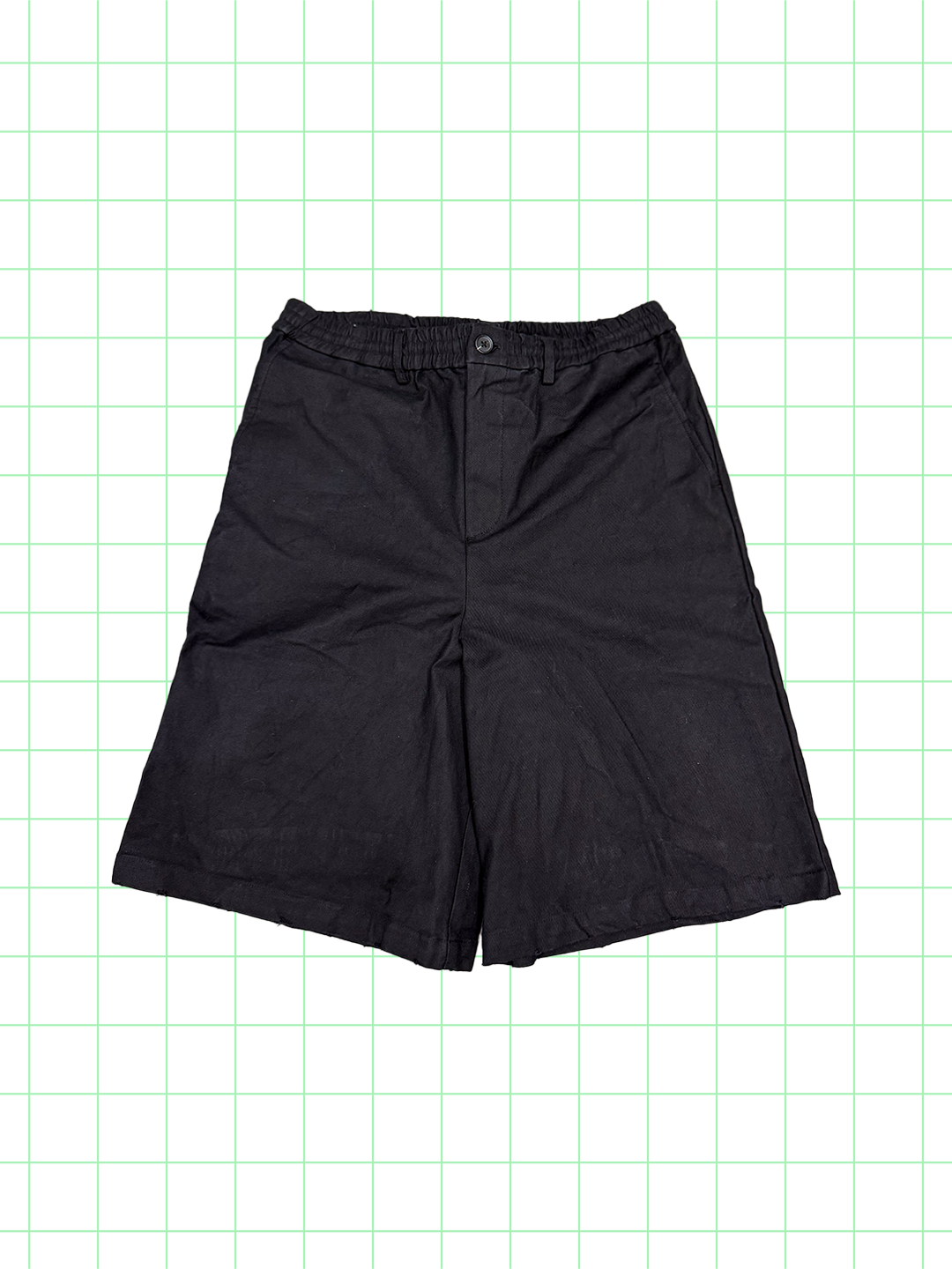 damage baggy shorts(black)