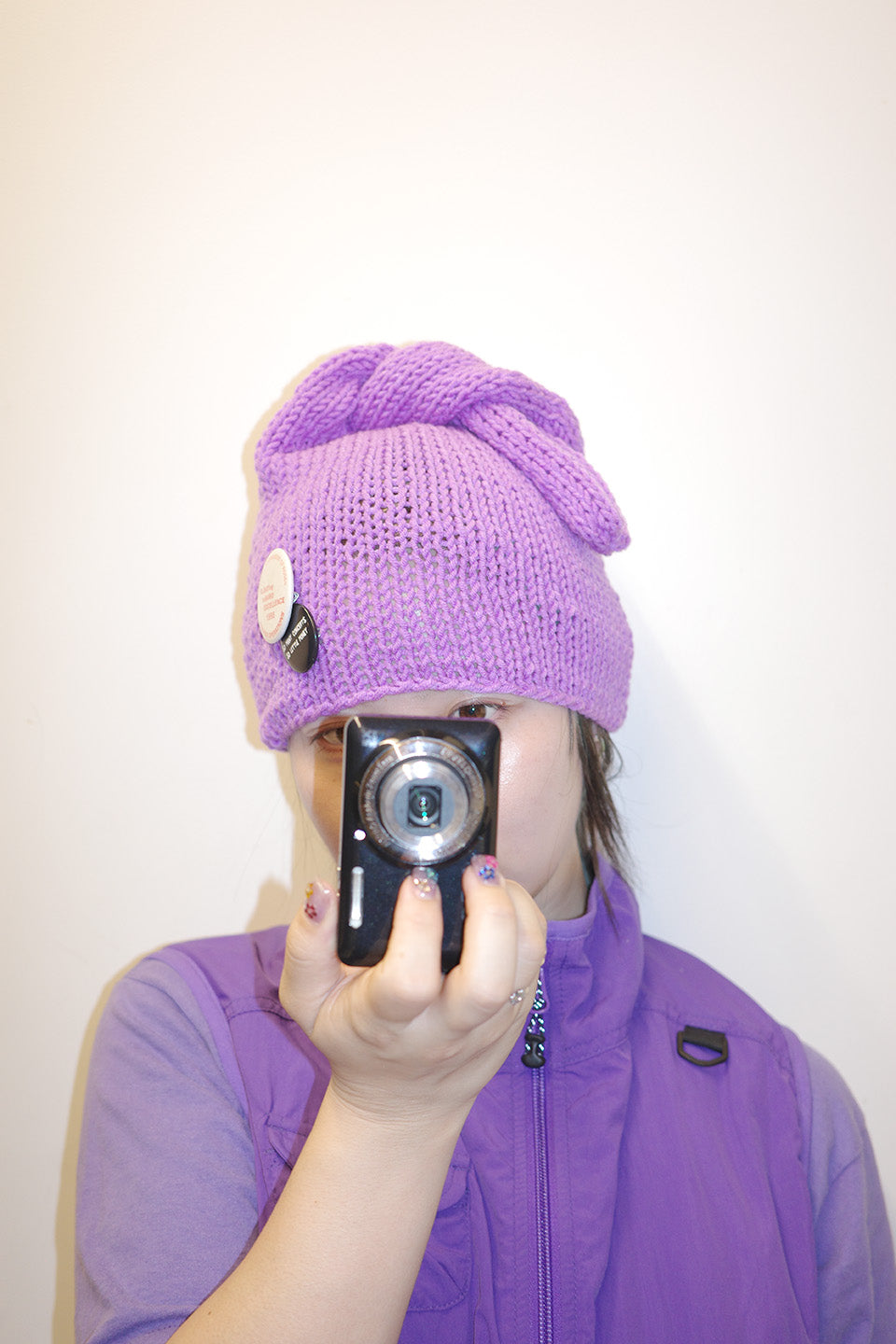 Weird knot beanie(purple/normal)
