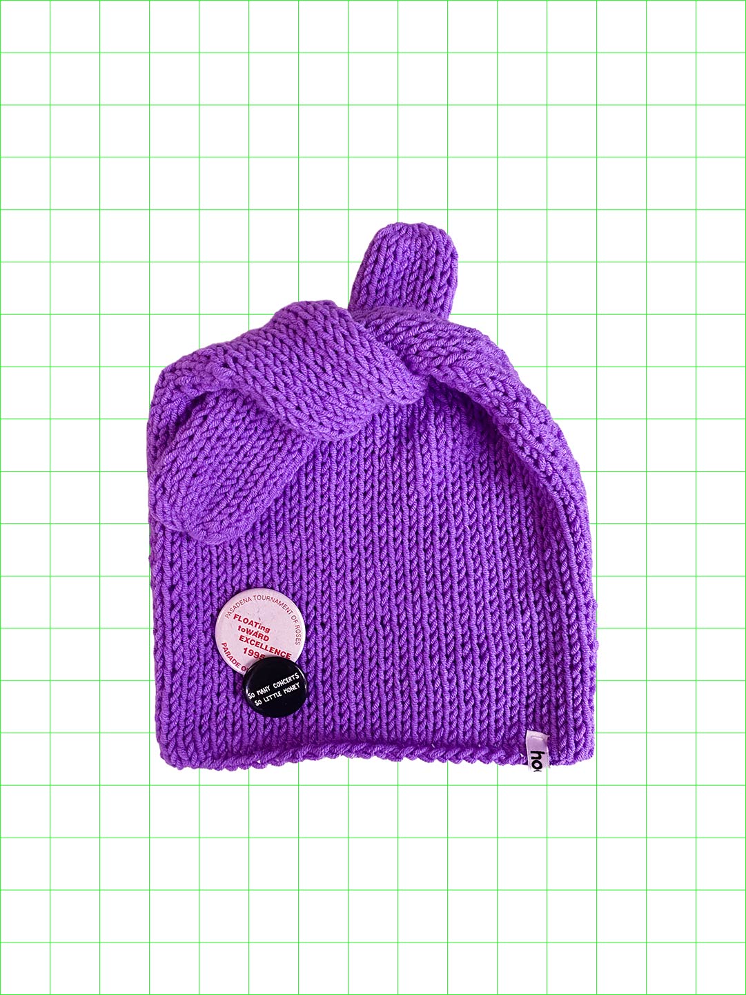 Weird knot beanie(purple/normal)