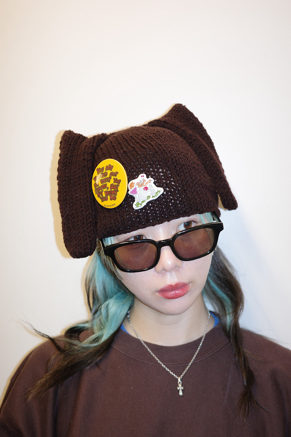 Weird knot beanie(black/normal)